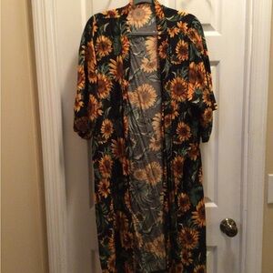 Floral Kimono with Sunflower Print